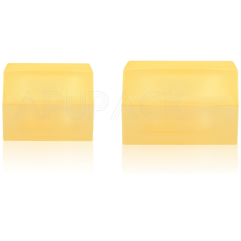 高档创意马卡龙色四方形亚克力眼线膏瓶10毫升 5g面霜分装瓶黄色