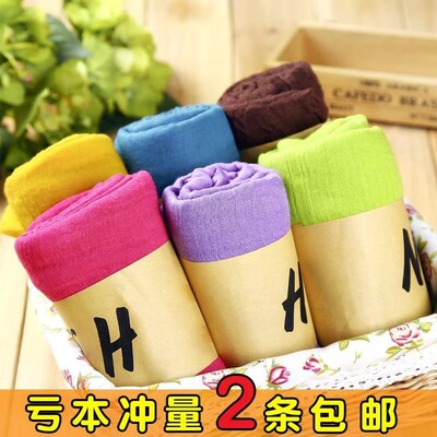 2017春秋新款冬季棉麻丝巾女披肩春季长款百搭夏季薄款大红色围巾|ms