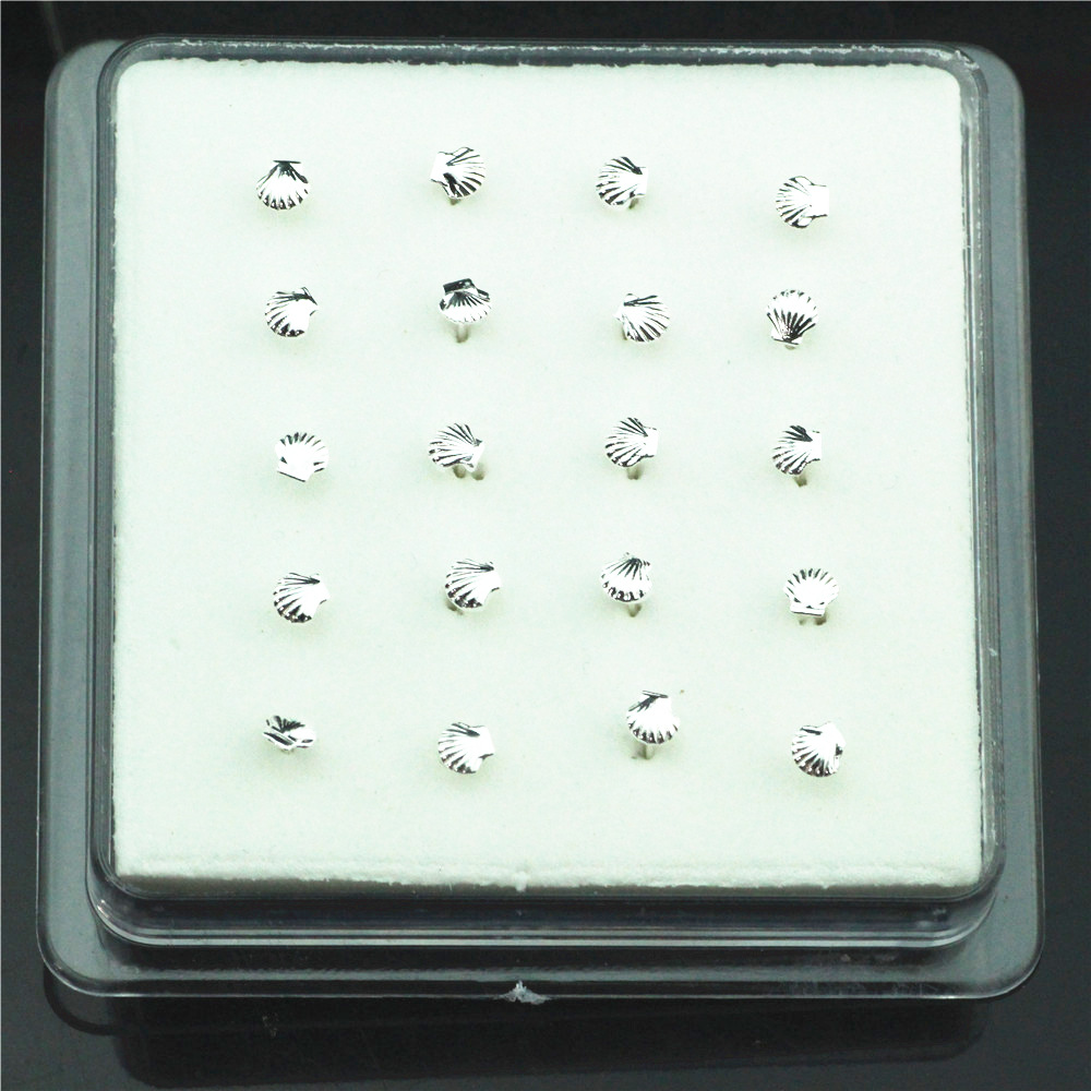 外贸电商爆款 精致经典贝壳鼻环 鼻钉 鼻饰 穿刺饰品批发|ms