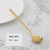 Q small round spoon stainless steel coffee spoon dessert stir spoon long -handle sedimentation ice spoon ice spoon cubic head ice spoon small spoon