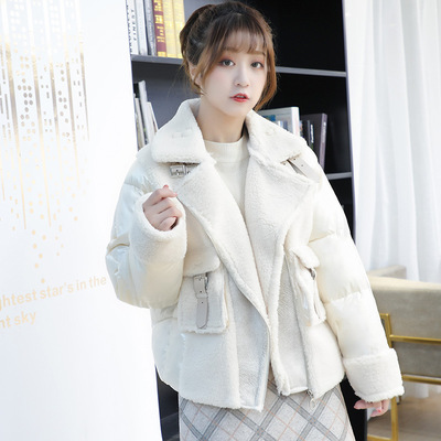 羽绒棉服女冬短款2019新款韩版宽松羊羔毛外套加厚棉衣ins小棉袄|ms