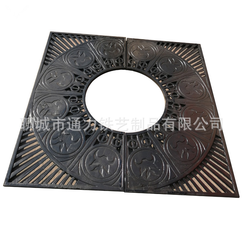 球墨铸铁树池篦子护树板树穴盖板树围子铁艺树围