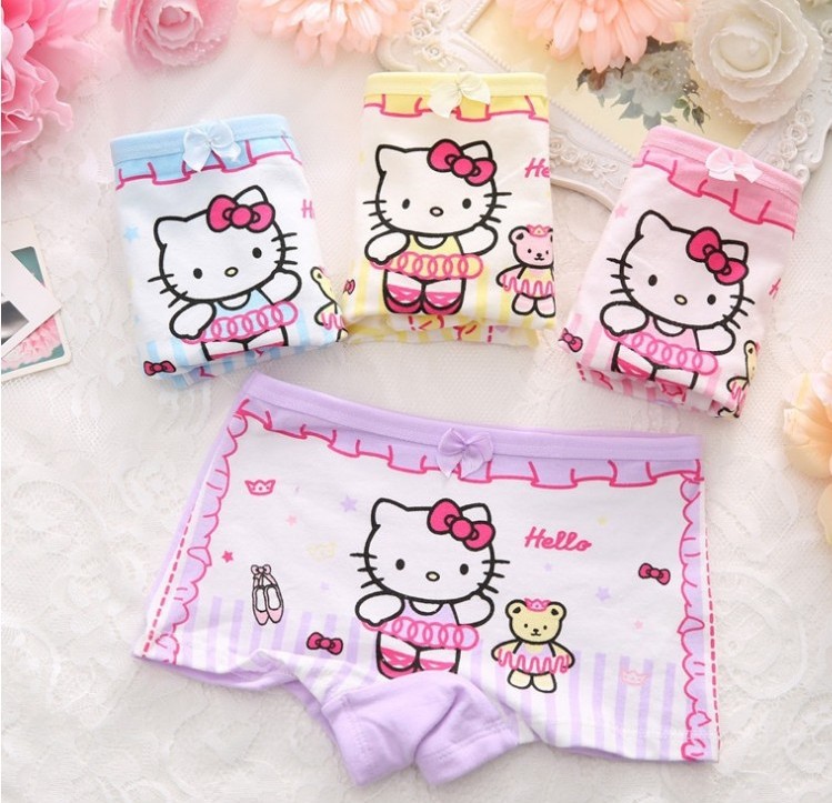 纯棉儿童内裤女童3中大童4平角5三角四角6宝宝7小学生8/9/10/11岁|ru