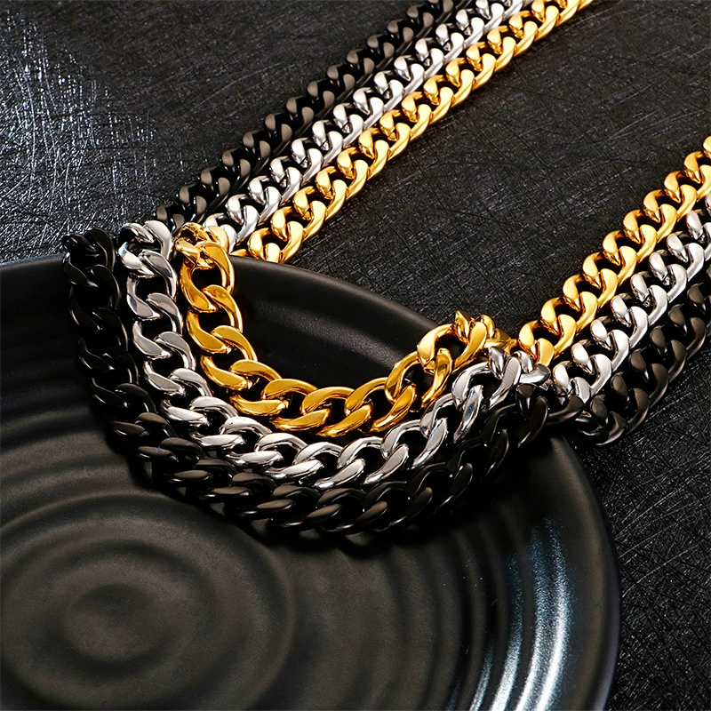 Necklace, accessory hip-hop style, fashionable chain, European style, wholesale, custom-made