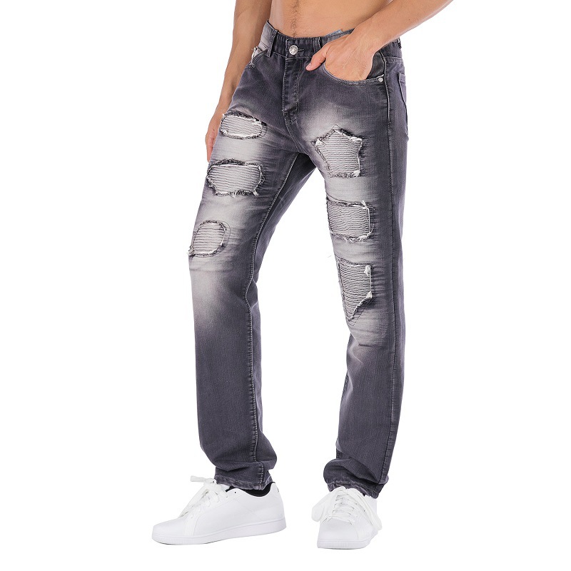 Pantalon jean coupe droite multicolore - Ref 3425811 Image 16