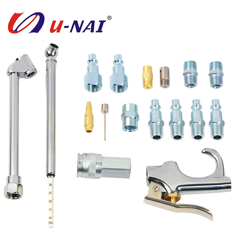 易操作铜制充气嘴 各式轮胎气动工具充气 优耐吹尘充气组合套装