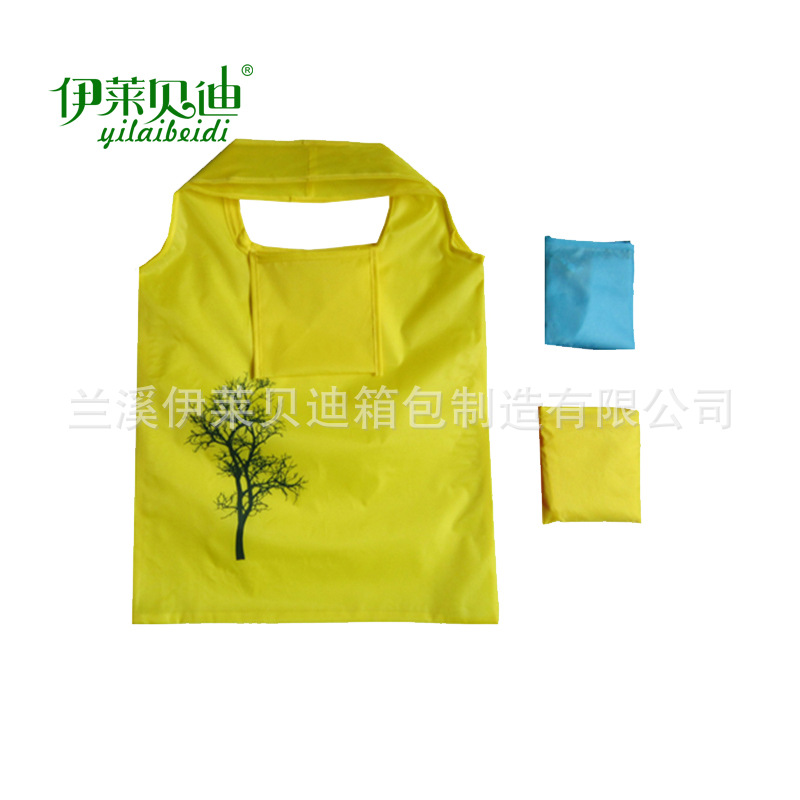 批发内带小口袋折叠袋 礼品促销收纳袋 超市购物袋厂家定做印logo