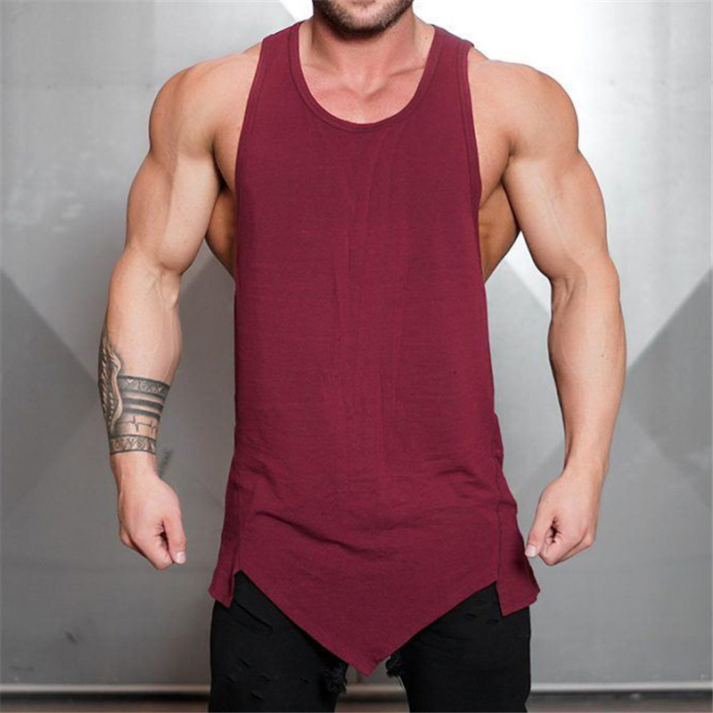 Playera sin Mangas Deportiva para Hombre de Algodón Holgada para Gimnasio image 5
