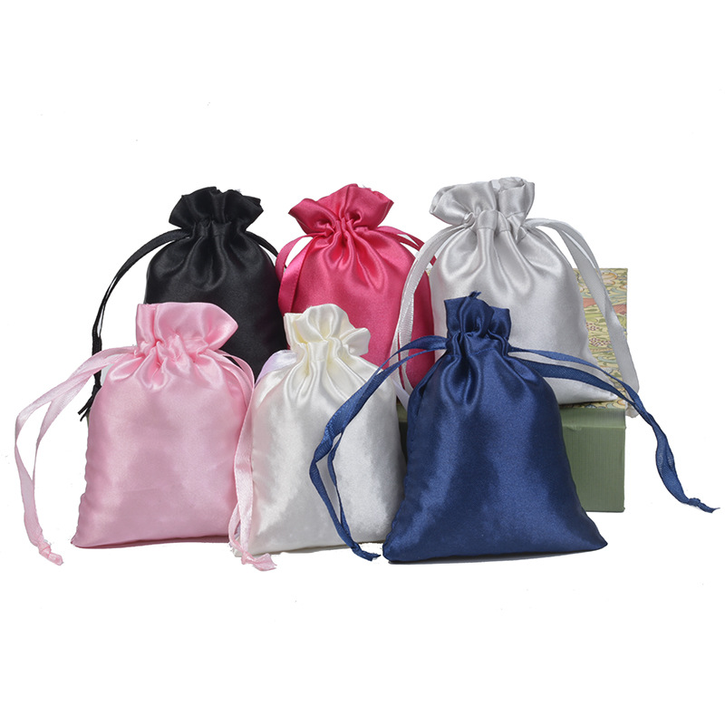 Style Simple Couleur Unie Satin Cordon Sacs D'emballage Bijoux display picture 1