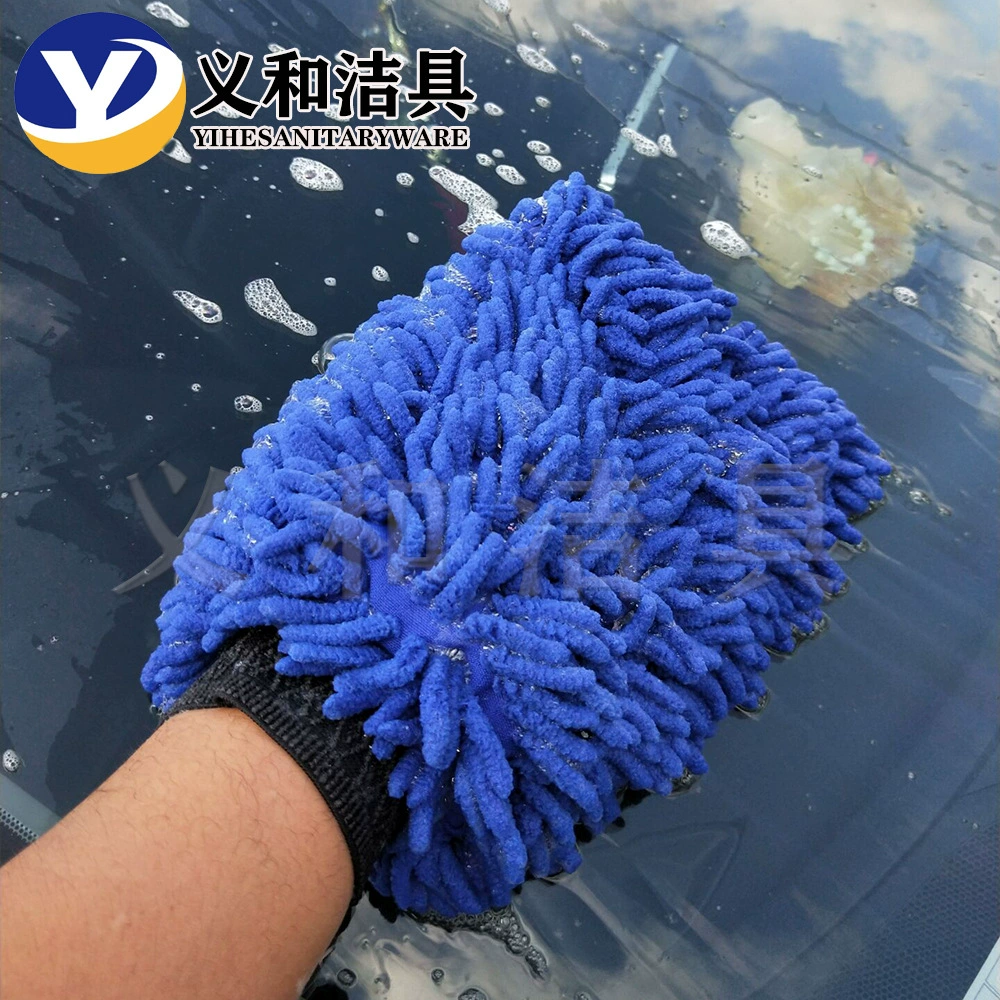 Прямые поставки с фабрики, большие двусторонние Большие Синели, коралловый червь, перчатки для чистки автомобилей, коралловые флисовые впитывающие перчатки для автомойки