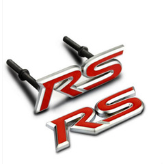Wholesale car modification grille logo RS sports grille logo universal metal personalized car stickers three-dimensional decorative stickers