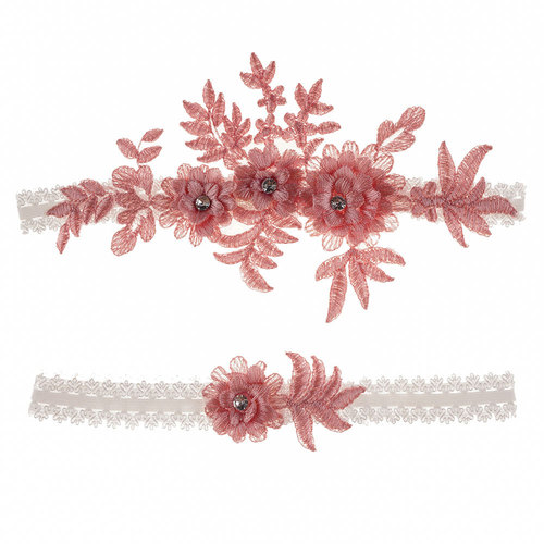 Multi-color original handmade bridal lace garters, rhinestone flower garters, sexy thigh rings, accessories LW38