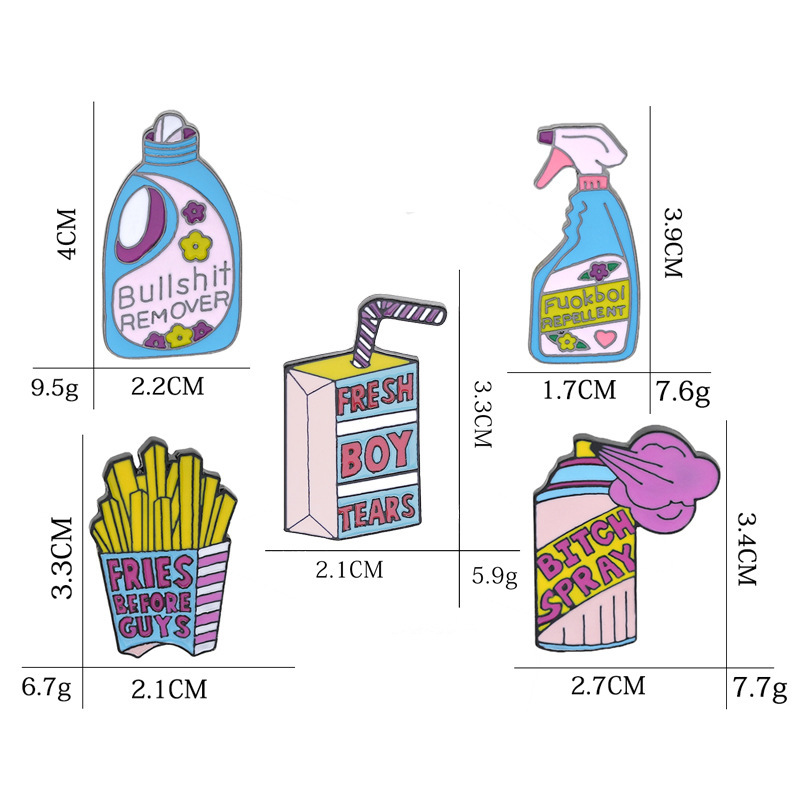 Casual, Holiday Occasion Alloy, Metal Material Cute Pin Cartoon Colorful Badge Alloy Metal Plating Unisex Brooches