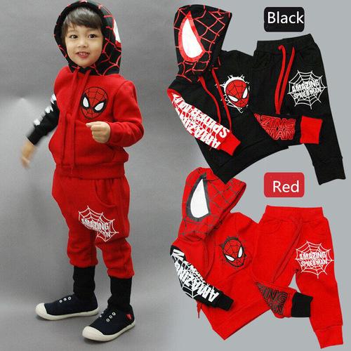 One-piece dropshipping 2024 new spring children's clothing, boy cool style children's spider set, first-hand supply source