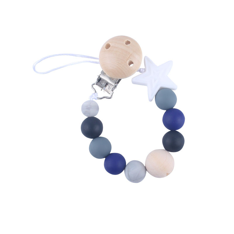 Nueva Cadena de chupete bebé suministros clip de chupete de silicona Amazon mordedor cadena anti-caída cinturón anti-pérdida