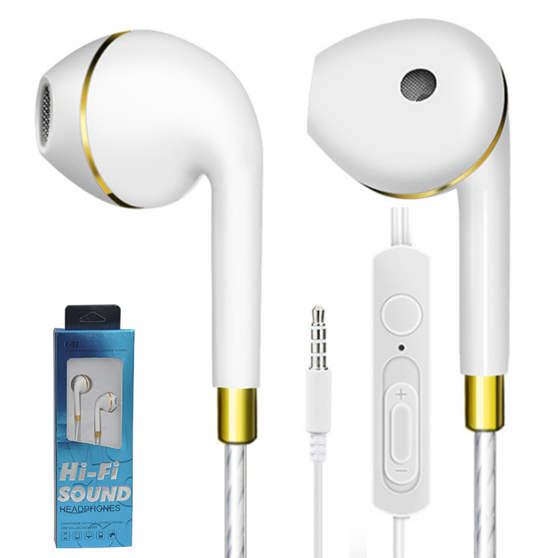 耳塞式手機線控通用耳機 重低音帶麥適用于安卓蘋果耳機工廠直銷