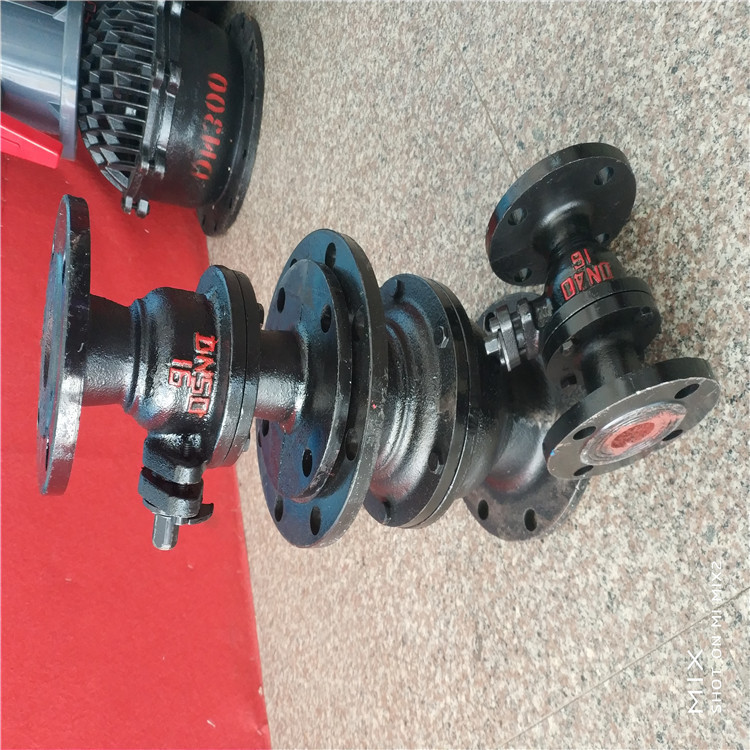 Q41F-10/16  直通式铸铁球阀 国标单向法兰球阀 软密封球阀 DN125