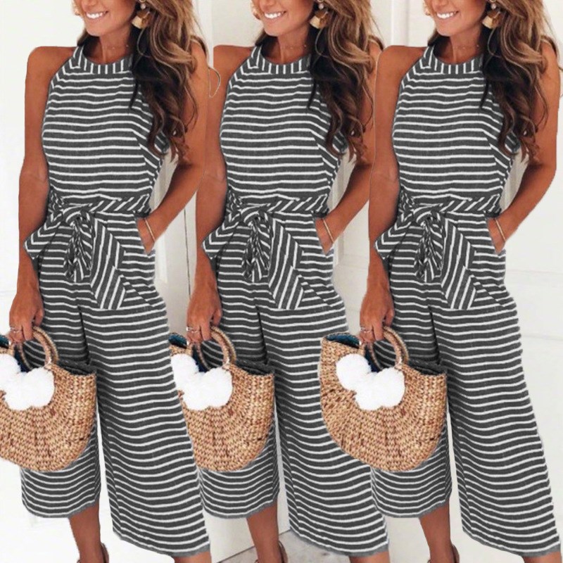 Women's Holiday Daily Streetwear Stripe Jumpsuits display picture 23