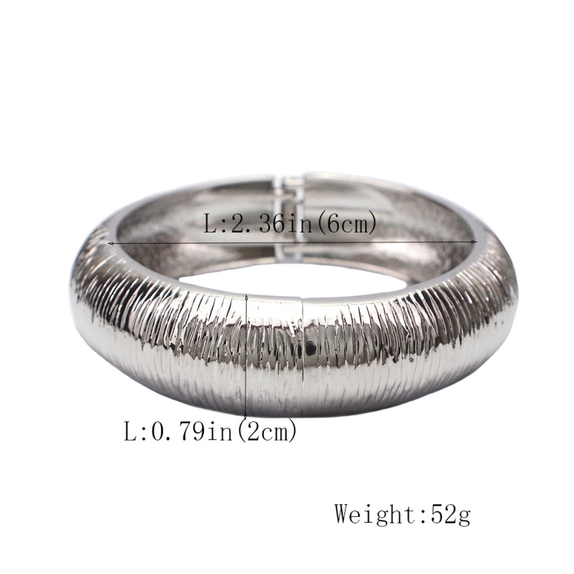 55g Weight Bangle Classification Alloy Chain Material 1 Piece Quantity Holiday, Party Occasion Alloy Material Geometric Pattern Women's Gender Plating Design Exaggerated Style Wholesale Jewelry Exaggerated Geometric Alloy Plating Bangle 3