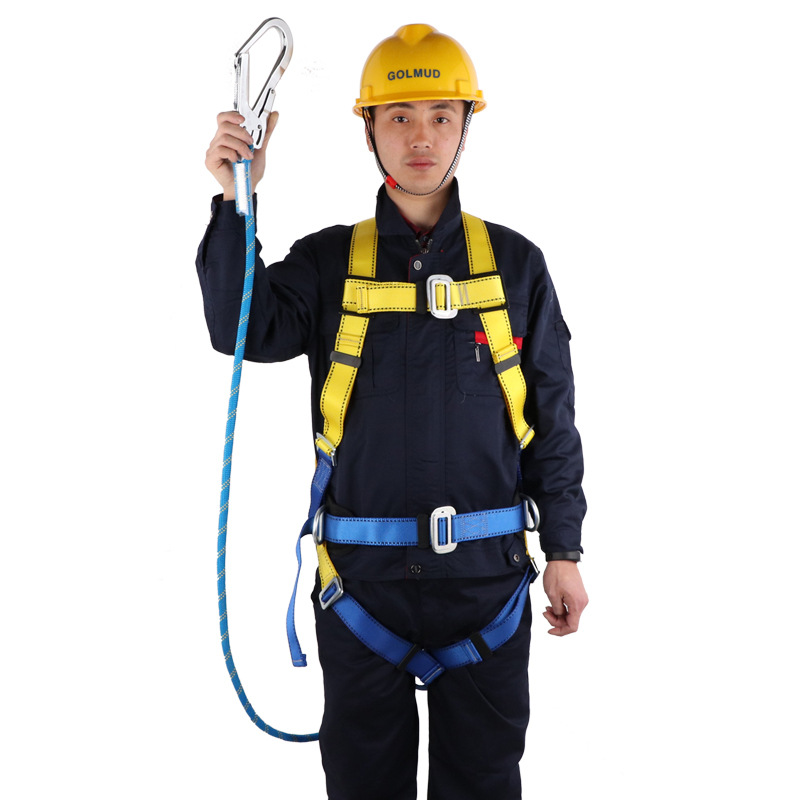 安全带户外防坠落高空安全绳套装电工施工全身五点式保险腰带836