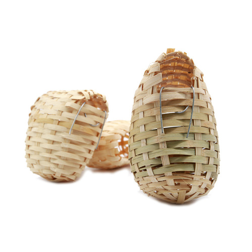 Amazon Pet Supplies Handmade Bamboo Birdhouse with Hooks Rustic Style Decor Cross-border AliExpress