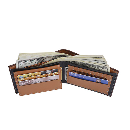 DEABOLAR new short wallet men's retro money wallet hinge multi-card slot zipper card bag cross-border hot sale