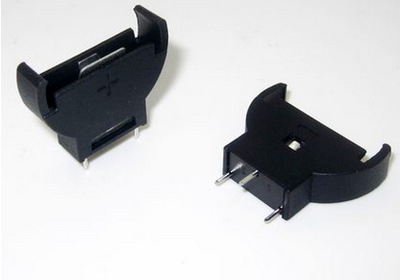 半圆 CR2032 2025 纽扣电池座 立式插板 直插 三脚立式 3V电池盒