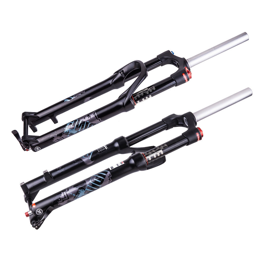 Uding 29 barril recto eje hombro control bicicleta de montaña tenedor delantero aleación de magnesio Tenedor de aire con cerradura amortiguador tenedor delantero