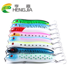 Hengjia floating pencil lure bait blood groove hook cocked mouth bass bait wholesale zigzag dog pencil lure lure fake bait