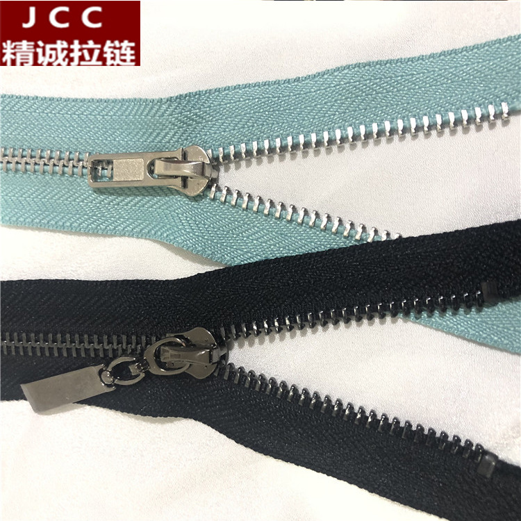 3号5号8号金属拉链Y牙开尾闭尾白金亮枪拉链服装箱包拉链可定做|ms