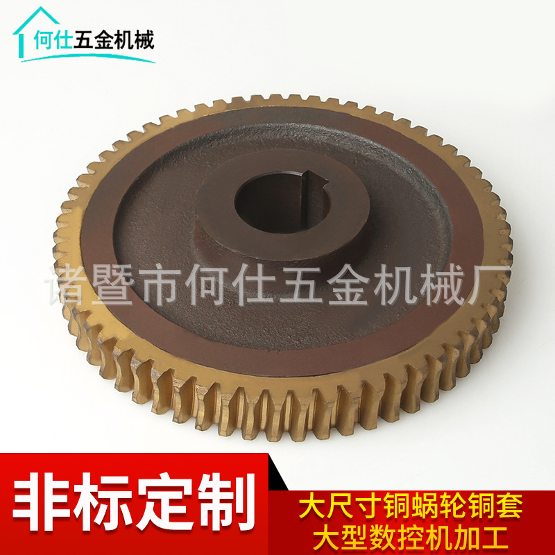 厂家生产 铜蜗轮 加工定做蜗轮蜗杆铝青铜锡青铜批量铸造|ru