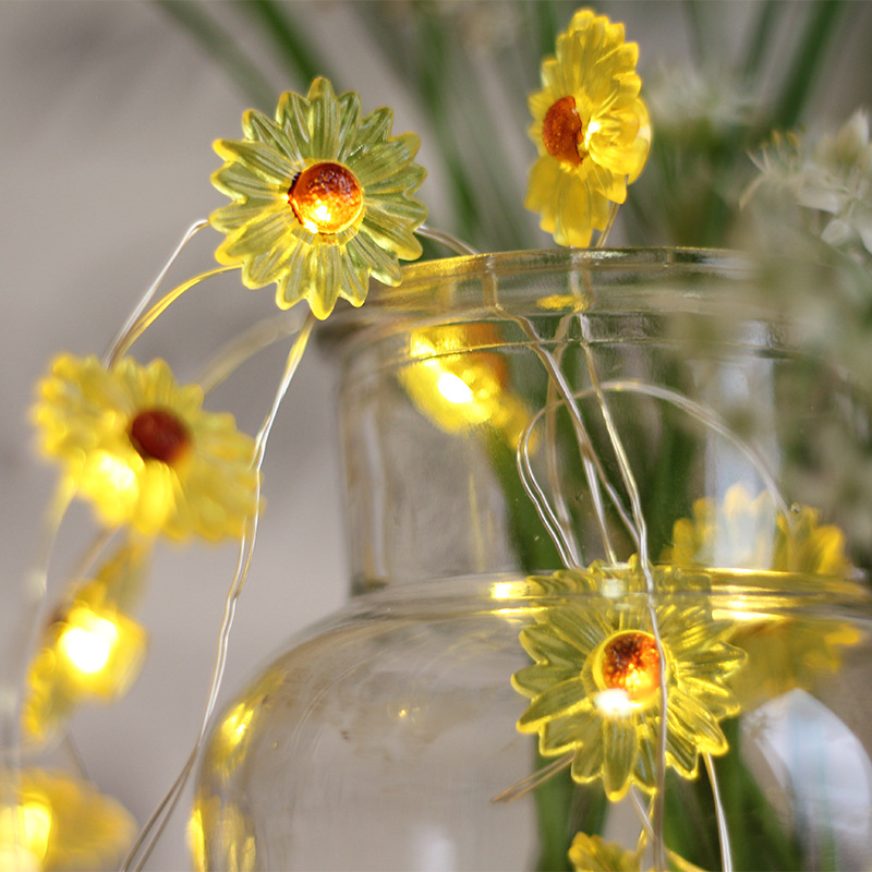 Birthday Cute Daisy Plastic Party String Lights display picture 2