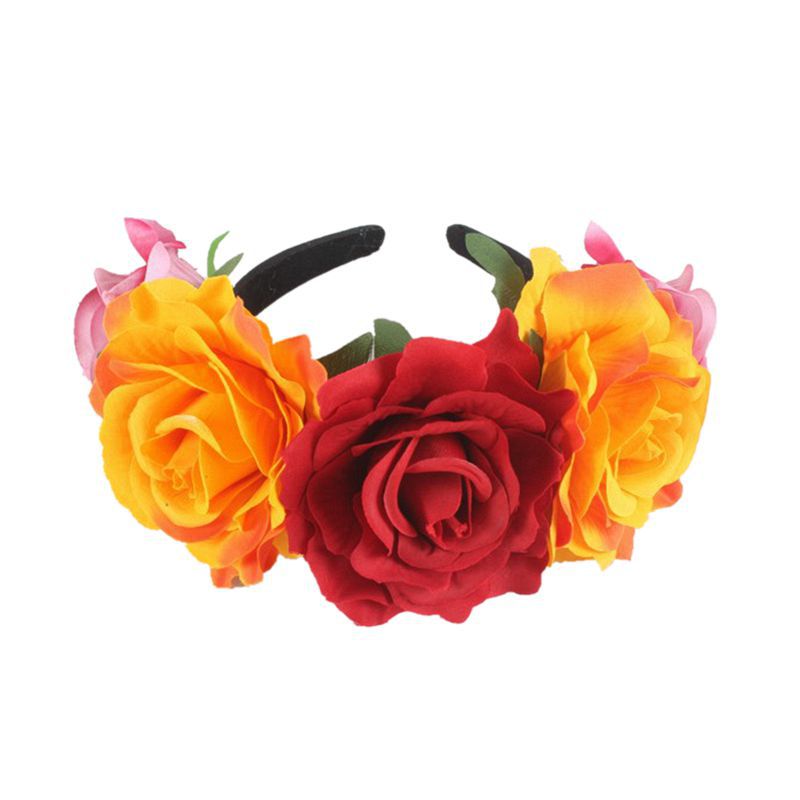Ethnic Style Flower Polyester Flannel Epoxy Hair Band Party Headpieces display picture 2