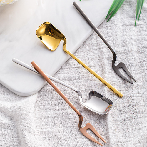 304 stainless steel coffee spoon fruit fork ice cream spoon spoon personalized creative mixing spoon new wall hanging spoon
