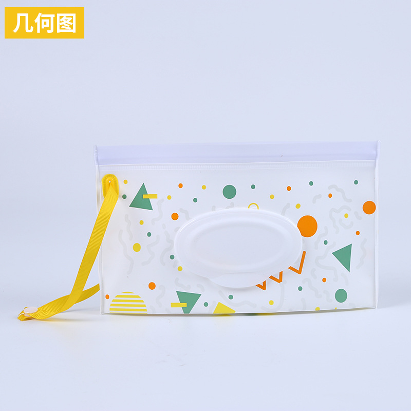 En stock al por mayor bebé EVA bolsa de tejido húmedo bolsa de embalaje extraíble portátil Flip ventana sanitaria bolsa de tejido húmedo bolsa