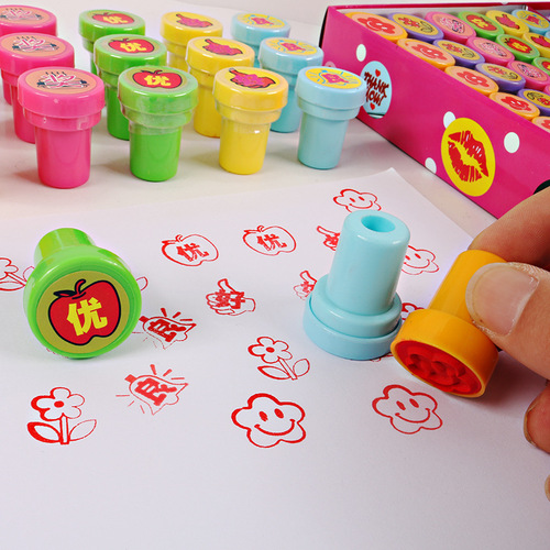 可爱卡通印章幼儿园老师奖励儿童学生宝宝 (鼓励印章) 带字无需