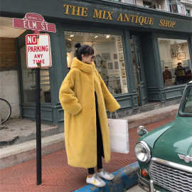 女装皮草外套长款大衣毛毛大衣仿皮草外套