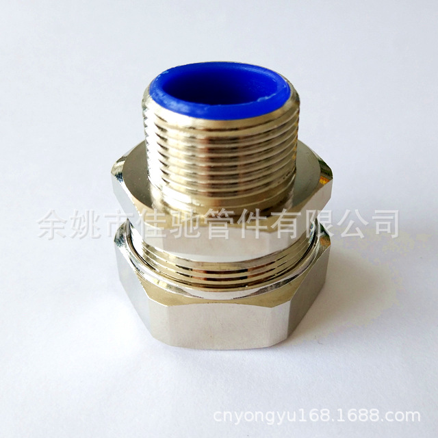 LTC外丝接头 铜镀镍重型接头 平包塑管接头 外丝盒外螺纹接头