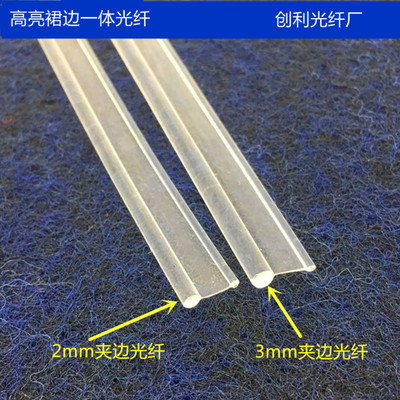 裙邊3.0mm導光汽車氛圍燈通體光纖汽車門板中控腳底夾邊光纖燈條