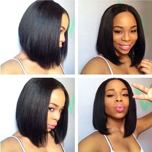 Bob Hair Wigs Perruques Bob Hair Pelucas De Cabello Bob Wig female Bobo head lifelike Synthetic Wigs hair high temperature wave head cover hair wig