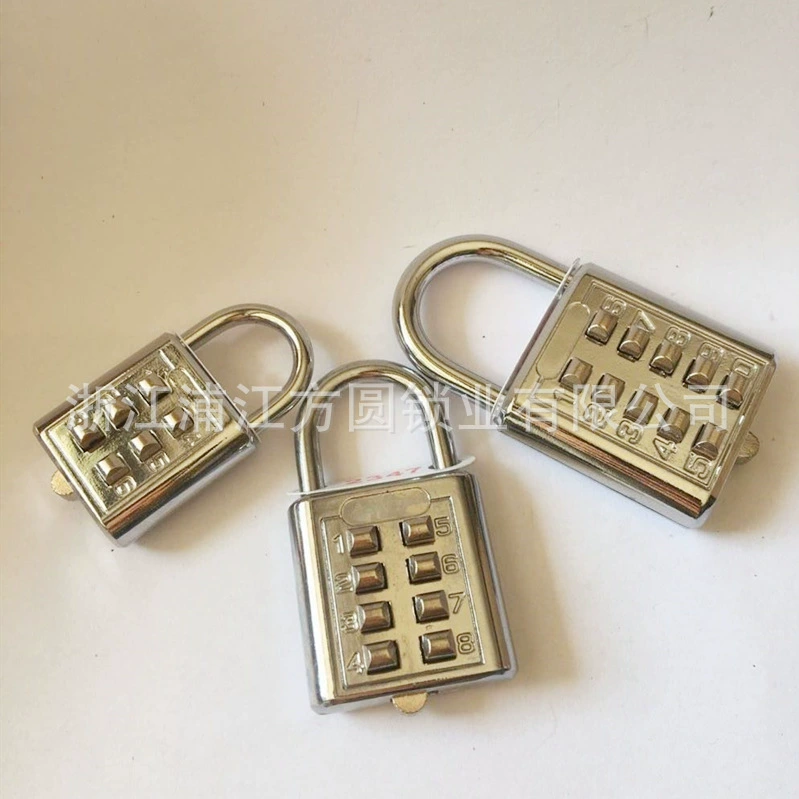 Electroplating button combination lock combination padlock luggage combination lock cabinet combination lock padlock mechanical combination lock padlock