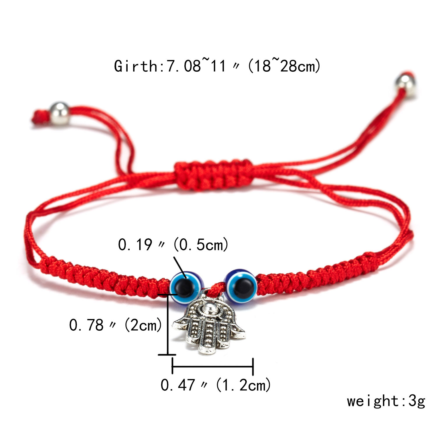 Bracelet De Corde Rouge Yeux Mauvais Yeux Bleus Européens Et Américains En Gros display picture 1