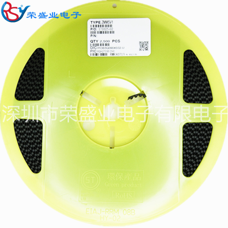 稳压二极管ZMM5V1 5.1V LL34 1206圆柱0.5W 透明/黑色带 ST 现货