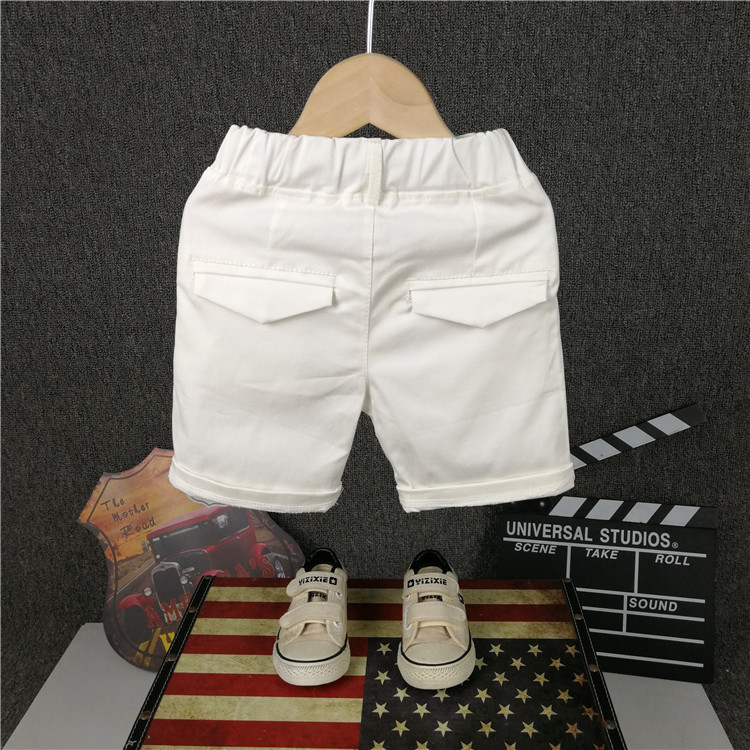 Boys' Cotton Shorts New Baby'S Five Point Trousers Children'S Versatile Black And White Pants