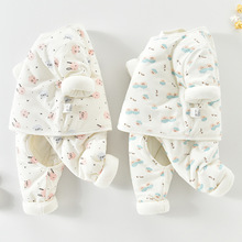 新生嬰兒棉衣套裝0-3個月寶寶冬裝加厚6生嬰兒衣服秋冬季純棉襖