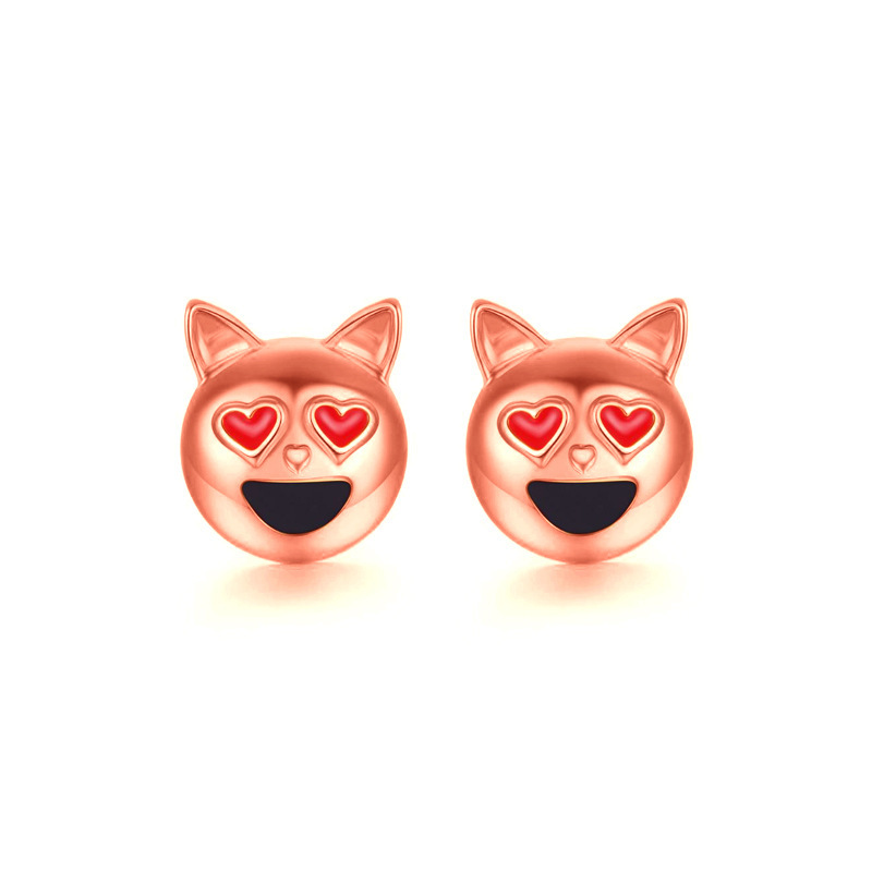 Alloy Oil Dripping Fashion Smile Emoji Dogs Ladybugs Earrings Nihaojewelry display picture 11