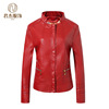 2020 Quality models PU Women's leather jacket short Versatile Show thin Self cultivation Motorcycle suit Korean Edition fashion British style coat
