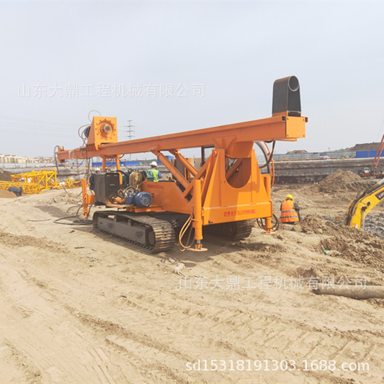 供应15米小型长螺旋钻 履带式长螺旋钻 抗浮锚杆螺旋钻 履带行走