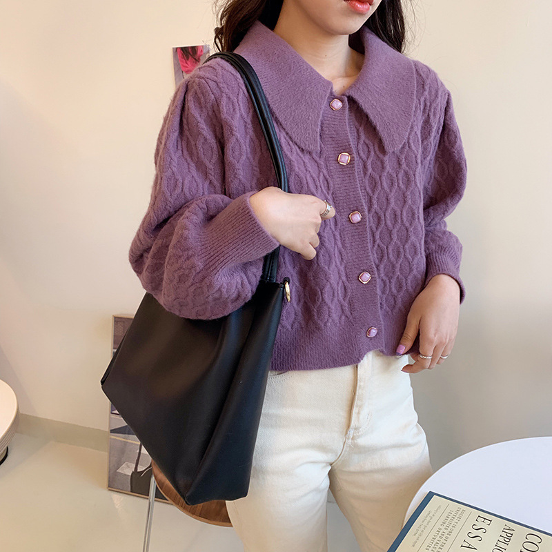 Damen Neue Mode Koreanische Ausgabe Tägliche Schulter Große Kapazität Einfache Tragetasche Student Handheld Umhängetasche_voghion.com