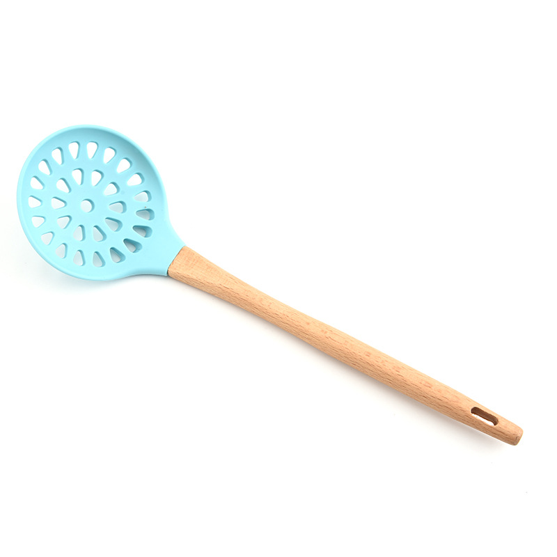 硅胶木柄厨具套装 食物夹打蛋器开瓶器家用锅铲厨房烹饪勺铲